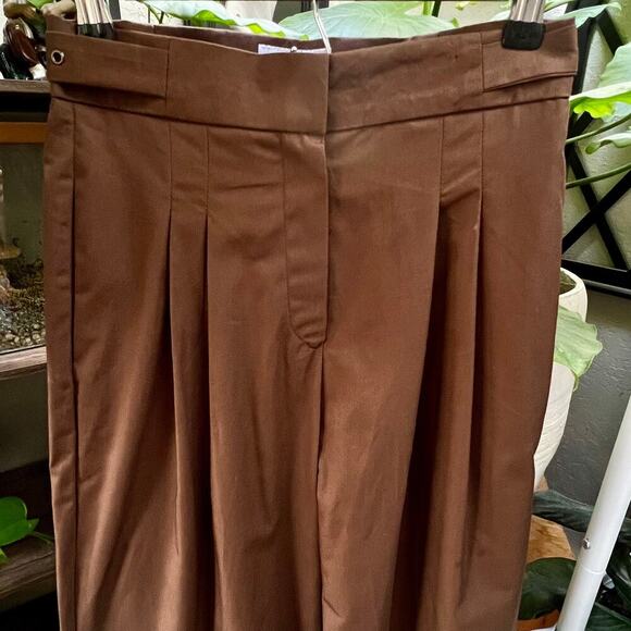 MONTS Dark Brown Wide Leg, High Rise Pants Size S - Picture 9 of 9